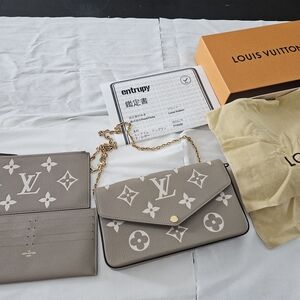 Louis Vuitton Taupe Monogram Crossbody Bag